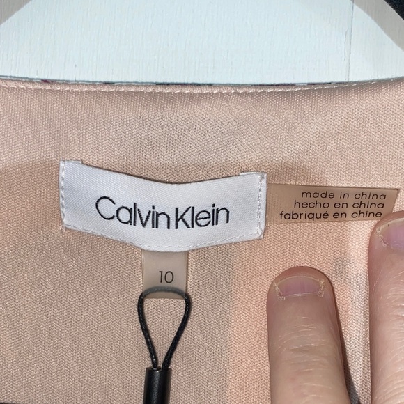 Calvin Klein Multicolor Floral Long Sleeve Dress NWT size 10 - Picture 8 of 8